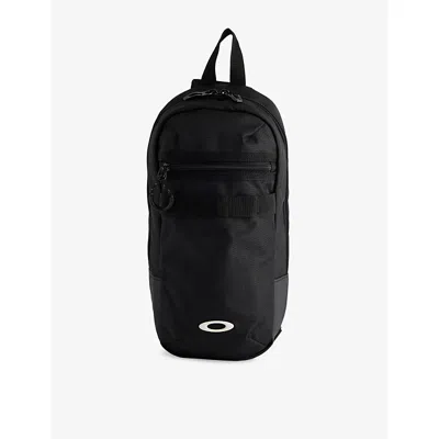 Oakley Mens Black/white Enhance Logo-plaque Woven Cross-body Bag In Multi