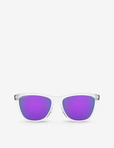 Oakley Mens Clear Oo9013 Frogskins O Matter™ Plutonite Square-frame Sunglasses In Polished Clear