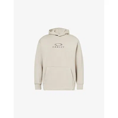 Oakley Mens Desert Sand Enhance Logo-embroidery Jersey Hoody