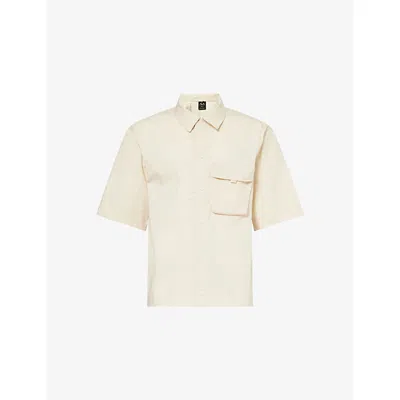 Oakley Mens Mist Reserve Short-sleeve Cotton-blend Shirt In Neutral