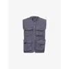 Oakley Mens Reserve Sleeveless Cotton Blend Utility Vest Graphite Xxl In Gray