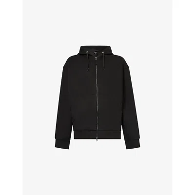 Oakley Mens Pitch Black Reserve Zip-up Cotton Hoody