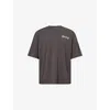 Oakley Mens Shadow Black Retro Graphic-print Cotton-jersey Blend T-shirt Xxl In Brown