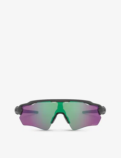 Oakley Mens Silver Oo9208-44 Radar&reg; Ev Path&reg O Matter&trade; Rectangular-framed Sunglasses In Prizm Road Jade