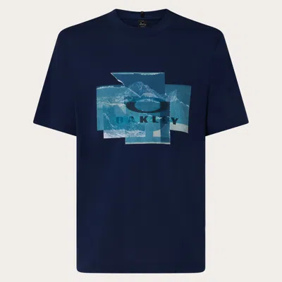Oakley Mountain Camo Tee In Blue