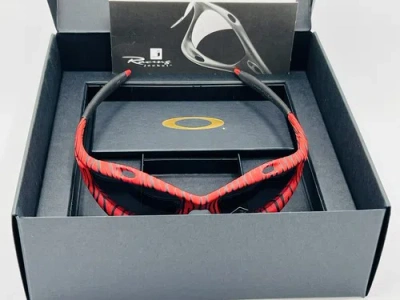 Pre-owned Oakley Muzm Racing Jacket Sunglasses Red Tiger 119/375 Limited Edition In Black