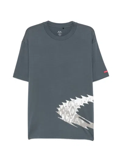 Oakley New Retro Graphic-print T-shirt In Gray