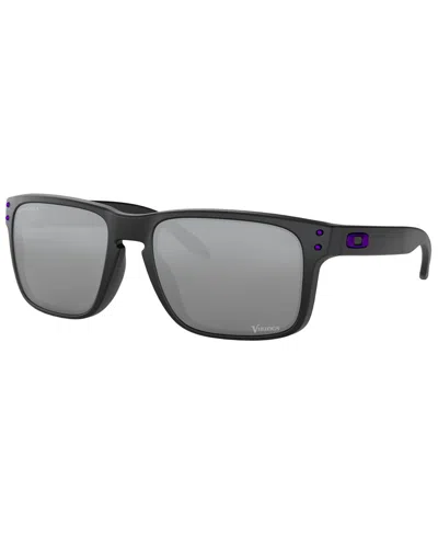 Oakley Nfl Collection Sunglasses, Minnesota Vikings Oo9102 55 Holbrook In Min Matte Black,prizm Black