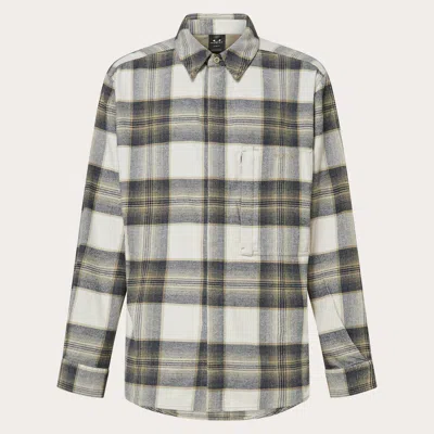 Oakley Oak Plaid Ls Shirt In Gray