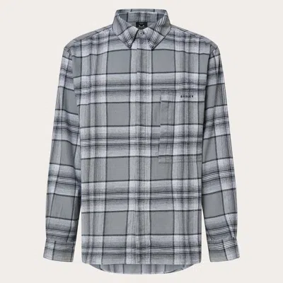Oakley Oak Plaid Ls Shirt In Gray
