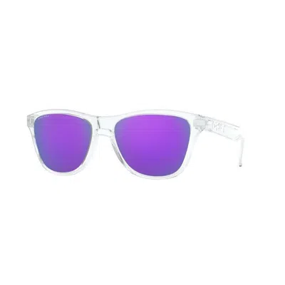 Oakley Frogskins Xs Oj9006 900614 In Polished Clear,prizm Violet