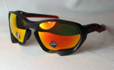 Pre-owned Oakley Oo 9019-11 Plazma Matte Black Ink Prizm Ruby In Red