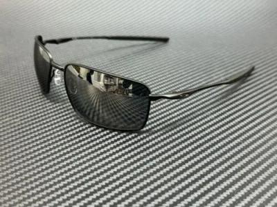 Pre-owned Oakley Oo4075 05 Matte Black Iridium Polarized Men's 60 Mm Sunglasses