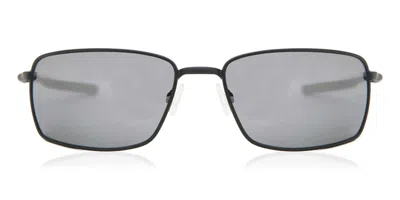 Oakley Oo4075 Square Wire Polarized 407505 Men's Sunglasses Black Size 60 In Gray
