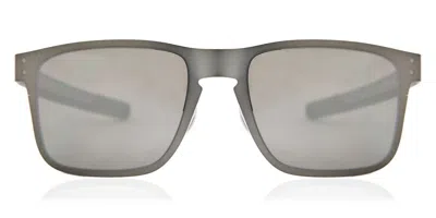Oakley Oo4123 Holbrook Metal Polarized 412306 Men's Sunglasses Grey Size 55 In Gray