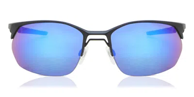 Oakley Oo4145 Wire Tap 2.0 414504 Occhiali Da Sole Neri Per Uomo In Blue