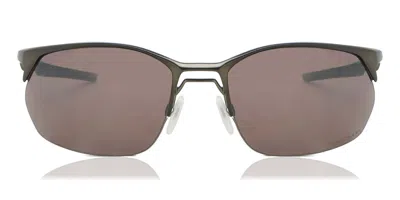 Oakley Oo4145 Wire Tap 2.0 Polarized 414505 Occhiali Da Sole Grigi Per Uomo In Black