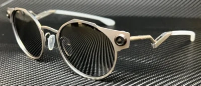 Pre-owned Oakley Oo6046 01 Satin Chrome Prizm Black Men's 50 Mm Sunglasses
