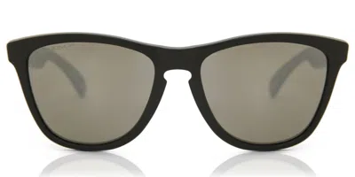 Oakley Oo9013 Frogskins Polarized 9013f7 Men's Sunglasses Black Size 55