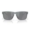 Oakley Oo9102 Holbrook 9102z4 Nero Cristallo Opaco Polarizzato Sunglasses In Gray