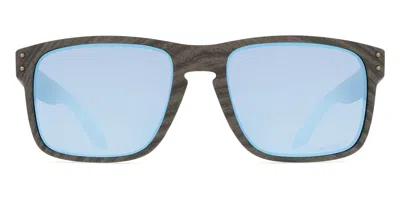 Oakley Oo9102 Holbrook Polarized 9102j9 Occhiali Da Sole Grigi Per Uomo In Blue