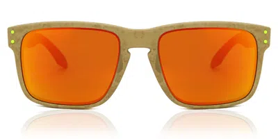 Oakley Oo9102 Holbrook Polarized 9102y8 Men's Sunglasses Brown Size 55