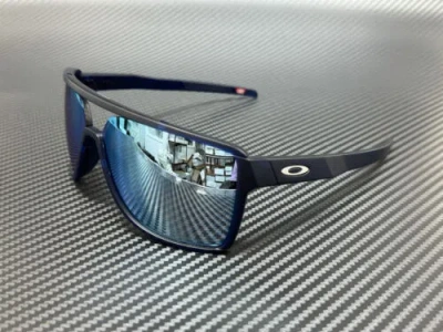 Pre-owned Oakley Oo9147 06 Matte Blue Prizm Polarized 63 Mm Sunglasses In Orange
