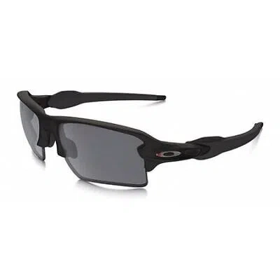 Pre-owned Oakley Oo9188-6459 Safety Glasses, Wraparound Black Plutonite Lens,