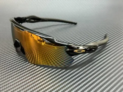 Pre-owned Oakley Oo9208 C9 Polished Black Prizm 24k Polarized 38 Mm Sunglasses