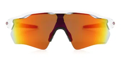 Oakley Oo9208 Radar Ev Path 920872 Men's Sunglasses White Size 138 In Orange