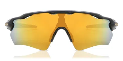 Oakley Oo9208 Radar Ev Path Polarized 9208c9 Occhiali Da Sole Neri Per Uomo In Yellow