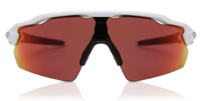 Oakley Oo9211 Radar Ev Pitch 921104 Occhiali Da Sole Bianchi Per Uomo In Brown
