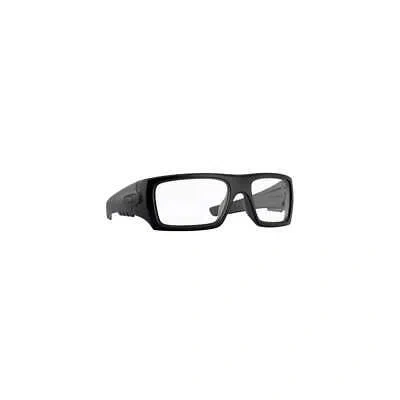 Pre-owned Oakley Oo9253-07 Glasses,clear Lens,blk Frame,det Cord 417x38