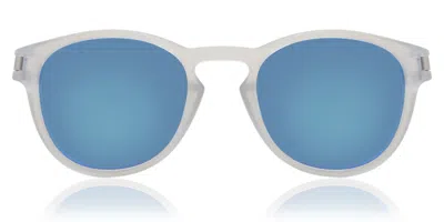 Oakley Oo9265 Latch Polarized 926565 Men's Sunglasses White Size 53 In Gray