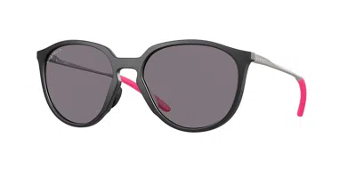 Oakley Sielo 57mm Polarized Round Sunglasses In Matte Black Ink