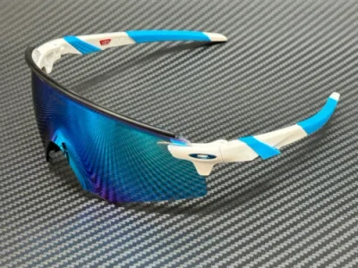 Pre-owned Oakley Oo9471 05 White Prizm Sapphire Unisex 60 Mm Sunglasses In Blue