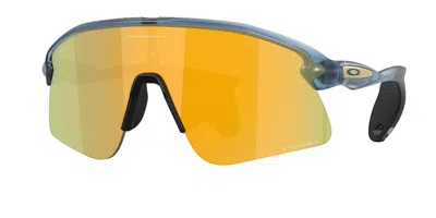 Oakley Oo9518 Stunt Devil S 951805 Occhiali Da Sole Blu Per Uomo In Yellow