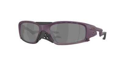 Oakley Oo9529 Plantaris Sq Polarized 952909 Men's Sunglasses Purple Size 61 In Matte Eggplant,grey