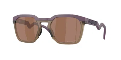 Oakley Oo9533 Hstn Sq Polarized 953311 Men's Sunglasses Brown Size 54 In Matte Aubergine,brown