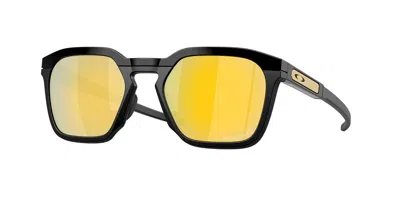 Oakley Oo9555 Hstn Sq 2.0 Polarized 955507 Men's Sunglasses Black Size 54 In Yellow