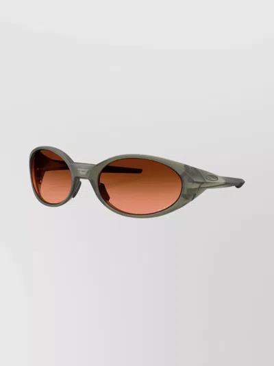Oakley Oval Frame Sunglasses Tinted Lenses In Black