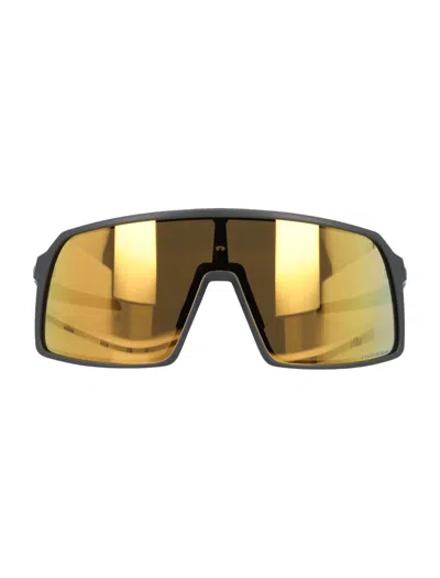 Oakley Oversized Rectangular Frame Sunglasses With Tinted Lenses In Black