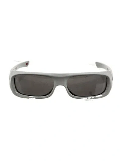 Pre-owned Oakley Permian Square Sunglasses In White