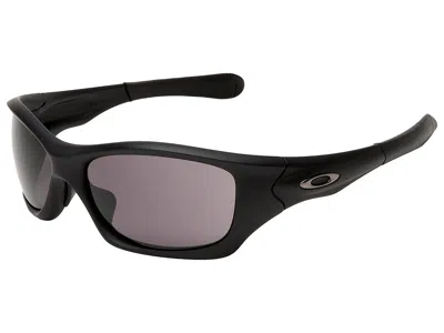 Pre-owned Oakley Pit Bull Sunglasses Oo9161-04 Matte Black/warm Grey Asian In Gray