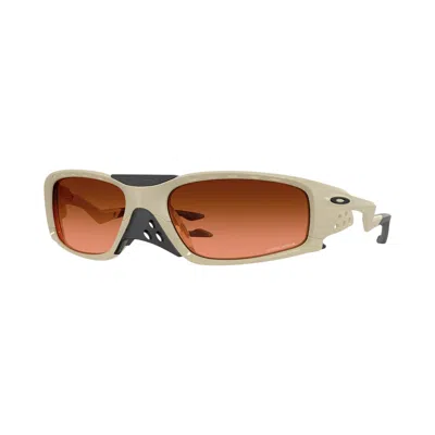 Pre-owned Oakley Plantaris Sq 'matte Sand/prizm Brown Gradient' | Tan | Men's Size Onesize