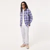 Oakley Podium Plaid Ls Flannel In Black