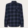Oakley Podium Plaid Ls Flannel In Blue