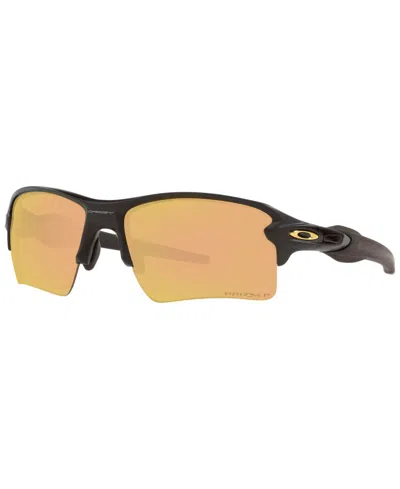 Oakley Polarized Flak 2.0 Xl Prizm Polarized Sunglasses, Oo9188 In Matte Black,prizm Rose Gold Polarized