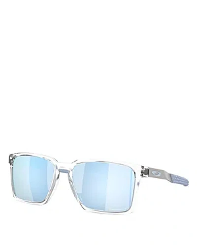 Oakley Polarized Rectangular Sunglasses, 56 Mm In Blue