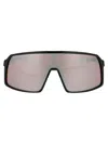 Oakley Polished Black Acetate Sunglasses In Gray